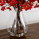 Signature Collection 27” Giant Cherry Blossom Artificial Arrangement in Glass Vase-Arrangement-Parc Decor