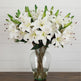 Signature Collection 29” Lily Artificial Arrangement in Glass Vase-Arrangement-Parc Decor