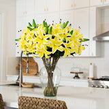 Signature Collection 29” Lily Artificial Arrangement in Glass Vase-Arrangement-Parc Decor