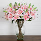 Signature Collection 29” Lily Artificial Arrangement in Glass Vase-Arrangement-Parc Decor