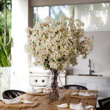 Signature Collection 41” Giant Bougainvillea Artificial Arrangement in Glass Vase-Arrangement-Parc Decor