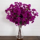Signature Collection 41” Giant Bougainvillea Artificial Arrangement in Glass Vase-Arrangement-Parc Decor