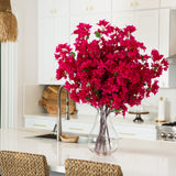 Signature Collection 41” Giant Bougainvillea Artificial Arrangement in Glass Vase-Arrangement-Parc Decor