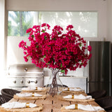 Signature Collection 41” Giant Bougainvillea Artificial Arrangement in Glass Vase-Arrangement-Parc Decor