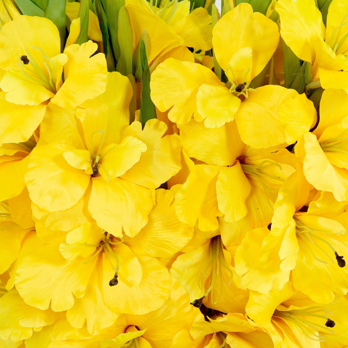 Signature Collection 44” Gladiola Artificial Arrangement in Glass Vase-Arrangement-Parc Decor