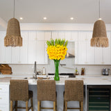 Signature Collection 44” Gladiola Artificial Arrangement in Glass Vase-Arrangement-Parc Decor