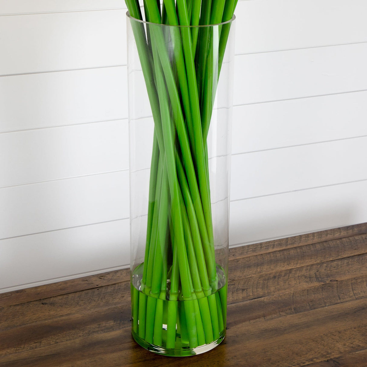 Signature Collection 44” Gladiola Artificial Arrangement in Glass Vase-Arrangement-Parc Decor