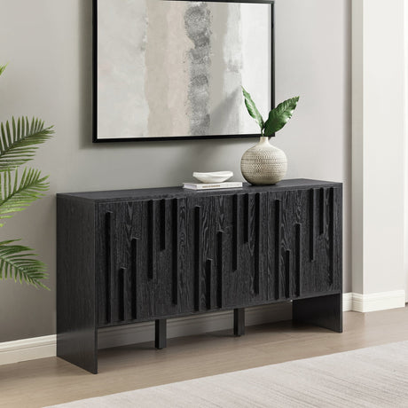 Silas Contemporary Wood Detailed-Door Sideboard / TV Stand-Dining / Kitchen-Parc Decor