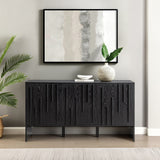 Silas Contemporary Wood Detailed-Door Sideboard / TV Stand-Dining / Kitchen-Parc Decor