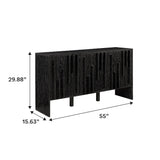 Silas Contemporary Wood Detailed-Door Sideboard / TV Stand-Dining / Kitchen-Parc Decor