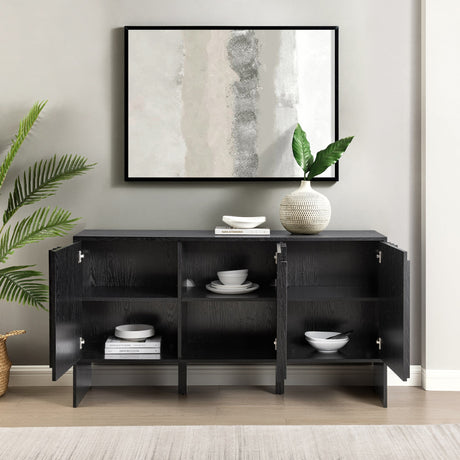 Silas Contemporary Wood Detailed-Door Sideboard – TV Stand-Dining / Kitchen-Parc Decor