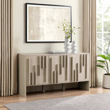 Silas Contemporary Wood Detailed-Door Sideboard / TV Stand-Dining / Kitchen-Parc Decor