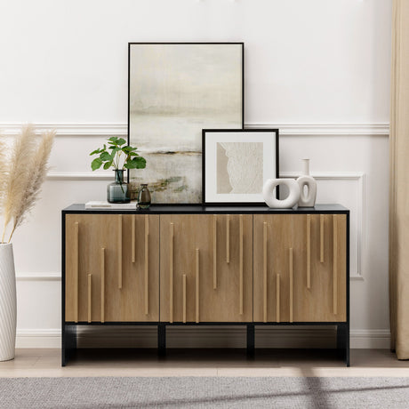 Silas Contemporary Wood Detailed-Door Sideboard – TV Stand-Dining / Kitchen-Parc Decor