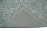 Silver And Beige Modern Style Hand Tufted Wool Area Rug