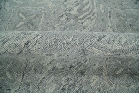 Silver And Beige Modern Style Hand Tufted Wool Area Rug
