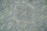 Silver And Beige Modern Style Hand Tufted Wool Area Rug