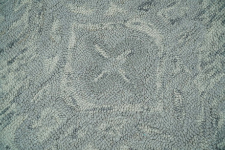 Silver And Beige Modern Style Hand Tufted Wool Area Rug