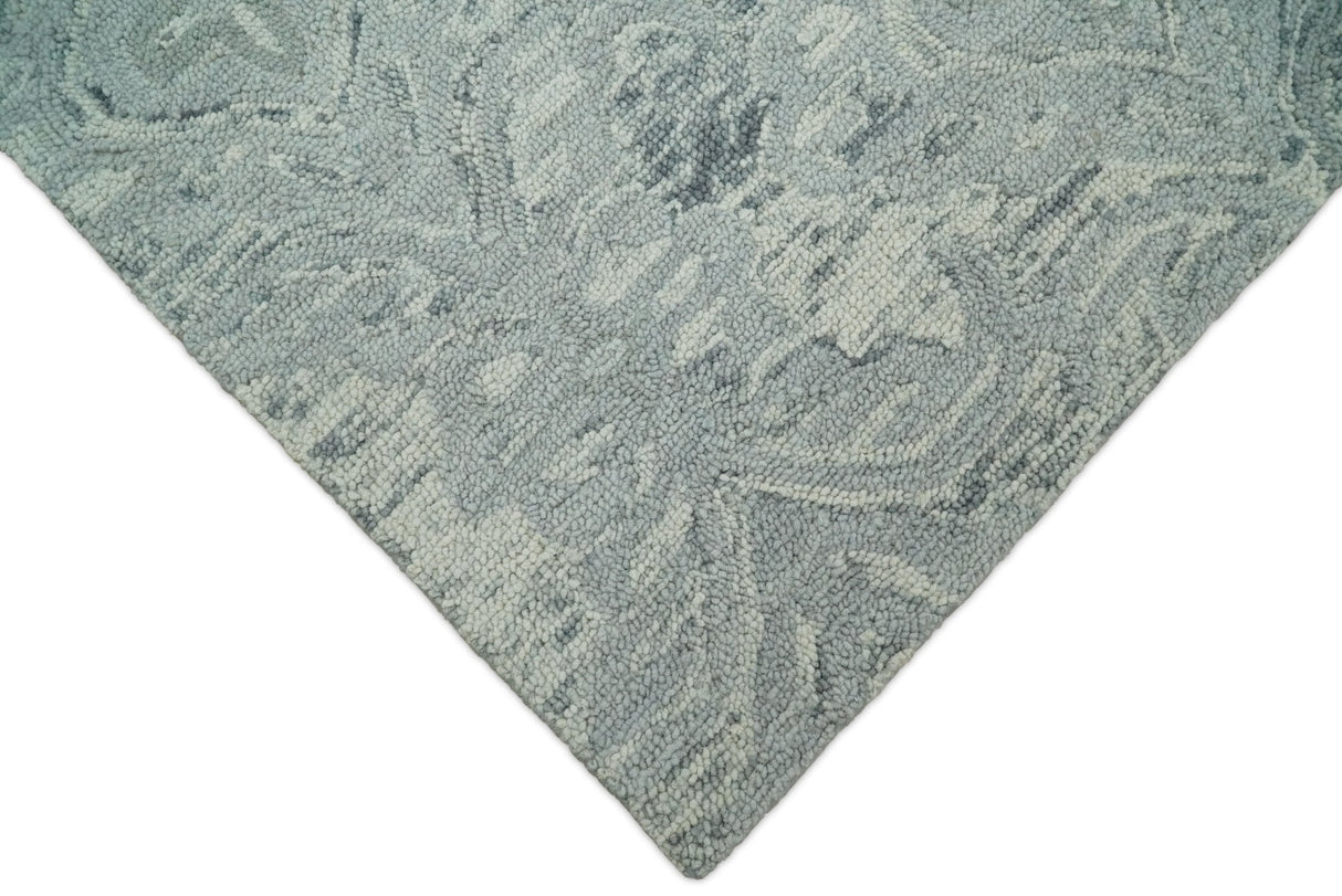 Silver And Beige Modern Style Hand Tufted Wool Area Rug