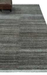 Silver and Charcoal Modern Abstract 5x8 Dari Pet yarn Area Rug