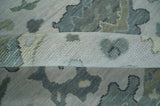 Silver and Gray Hand knotted Traditional Oushak Multi Size wool Area Rug