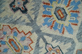 Silver and Mustard Traditional Hand Knotted Custom Made Wool Area Rug