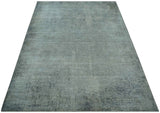 Silver design Modern Abstract Hand Knotted Bamboo Silk Area Rug