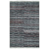 Silver, Gray, Charcoal, and Maroon Modern Abstract Dari 5x8 Pet yarn Area Rug