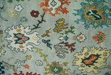 Silver, Ivory and Beige vibrant Colorful Hand knotted Multi Size Traditional Oushak wool Rug