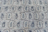 Silver Traditional Style Hand Knotted 8x10 Wool Area Rug