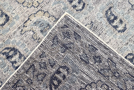Silver Traditional Style Hand Knotted 8x10 Wool Area Rug