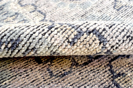 Silver Traditional Style Hand Knotted 8x10 Wool Area Rug