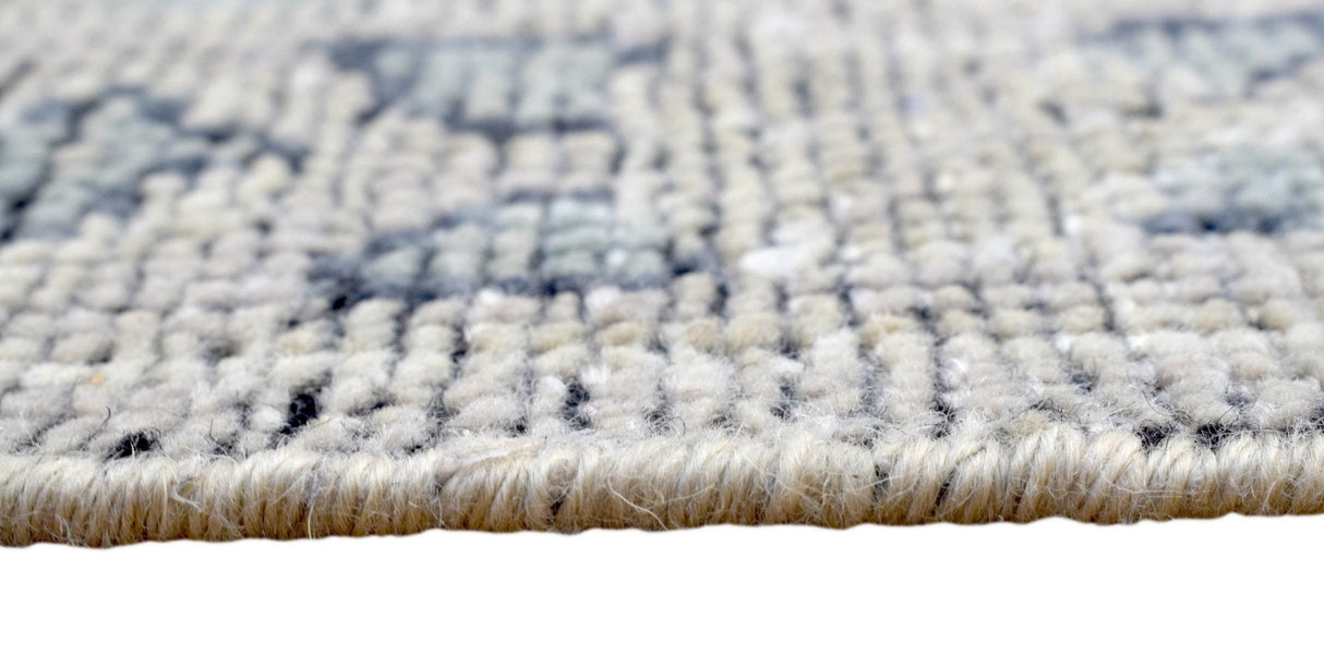 Silver Traditional Style Hand Knotted 8x10 Wool Area Rug