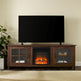 Simple Fireplace Console with Glass Doors-Fireplace-Parc Decor