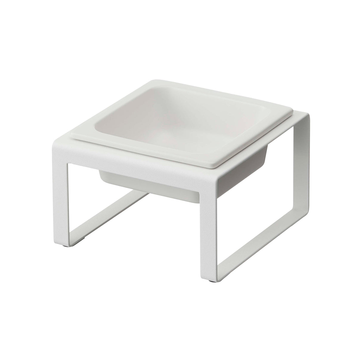 Single Pet Food Bowl - Tall - Steel + Ceramic-Pets-Parc Decor