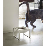 Single Pet Food Bowl - Tall - Steel + Ceramic