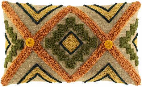 Skibbereen Boho Geometric Lumbar Pillow-Throw Pillows-Parc Decor