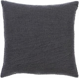 Skipperville Textured Black Woven Square Throw Pillow-Throw Pillows-Parc Decor