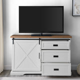Sliding X Barn Door Buffet Sideboard & TV Stand-Dining / Kitchen-Parc Decor