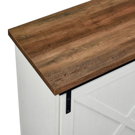Sliding X Barn Door Buffet Sideboard & TV Stand-Dining / Kitchen-Parc Decor