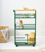 Slim Storage Cart (32" H) - Steel-Rolling Carts-Parc Decor