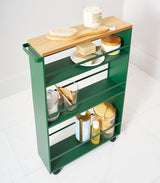 Slim Storage Cart (32" H) - Steel-Rolling Carts-Parc Decor