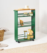 Slim Storage Cart (32" H) - Steel-Rolling Carts-Parc Decor