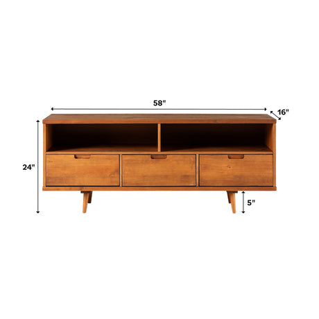 Sloane 3-Drawer Solid Wood TV Console
