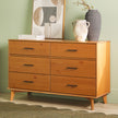 Sloane 6-Drawer Modern Solid Wood Dresser with Metal Handles-Bedroom-Parc Decor