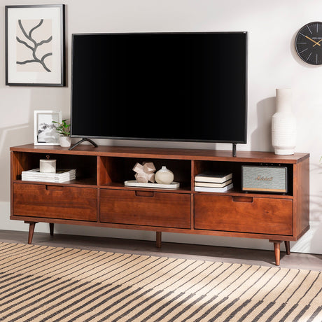 Sloane 70" 3 Drawer Solid Wood TV Stand-Entertainment-Parc Decor