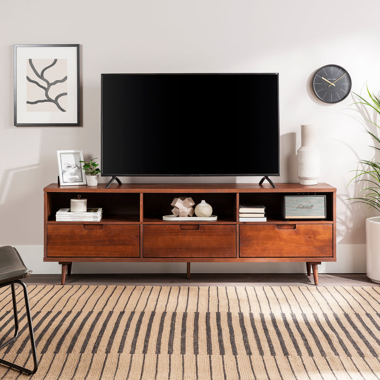 Sloane 70" 3 Drawer Solid Wood TV Stand-Entertainment-Parc Decor