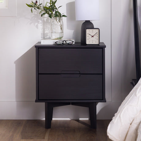 Sloane Mid Century Modern Solid Wood Nightstand-Bedroom-Parc Decor