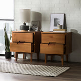 Sloane Mid Century Modern Solid Wood Nightstand-Bedroom-Parc Decor