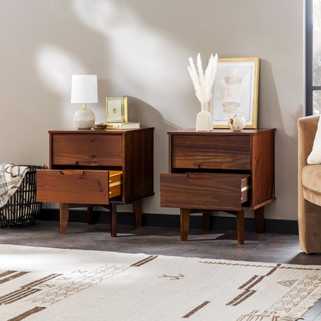 Sloane Mid Century Modern Solid Wood Nightstand-Bedroom-Parc Decor