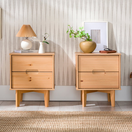 Sloane Mid Century Modern Solid Wood Nightstand-Bedroom-Parc Decor